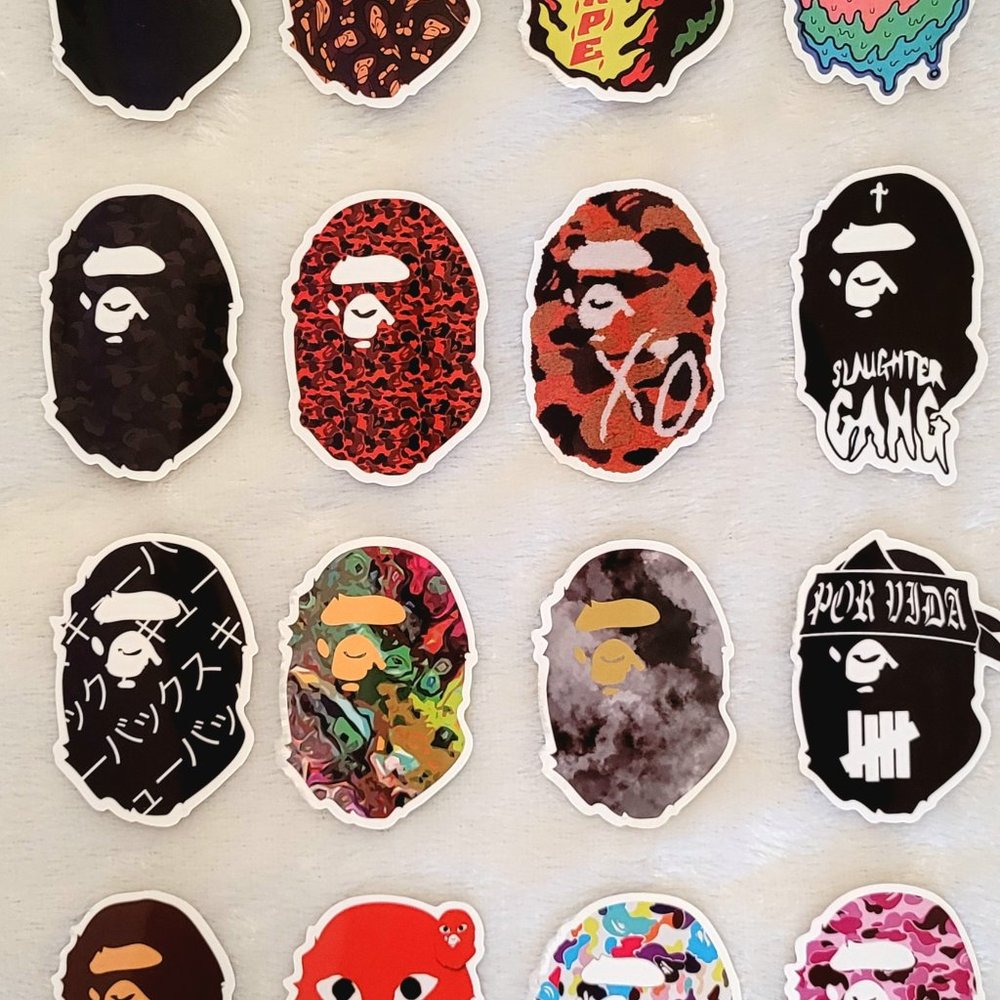 BAPE APE STICKERS !! $3 each or 3 for $6 !! All 16 for $20 !!